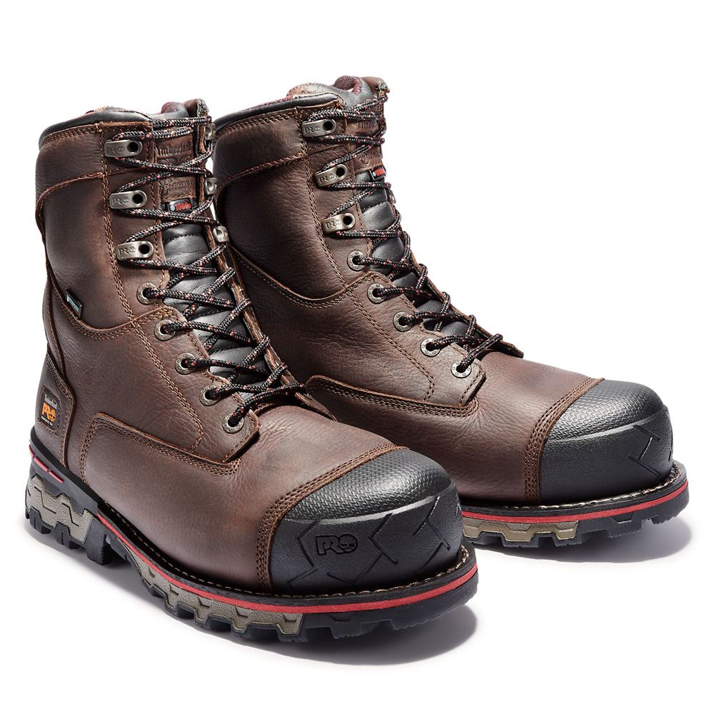Botas de Trabajo Masculino - Timberland Pro® Boondock 8\" Comp Toe - LOCJE1629 - Marrom